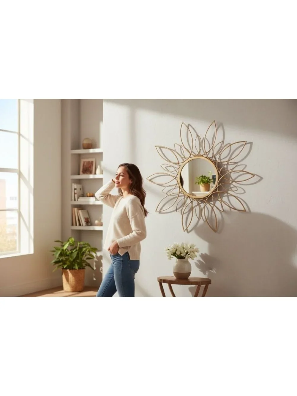 Boho Sunburst Wall Mirror